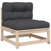 vidaXL 10 Piece Garden Sofa Set with Cushions Solid Wood Pine