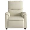 vidaXL Massage Recliner Chair Cream Faux Leather