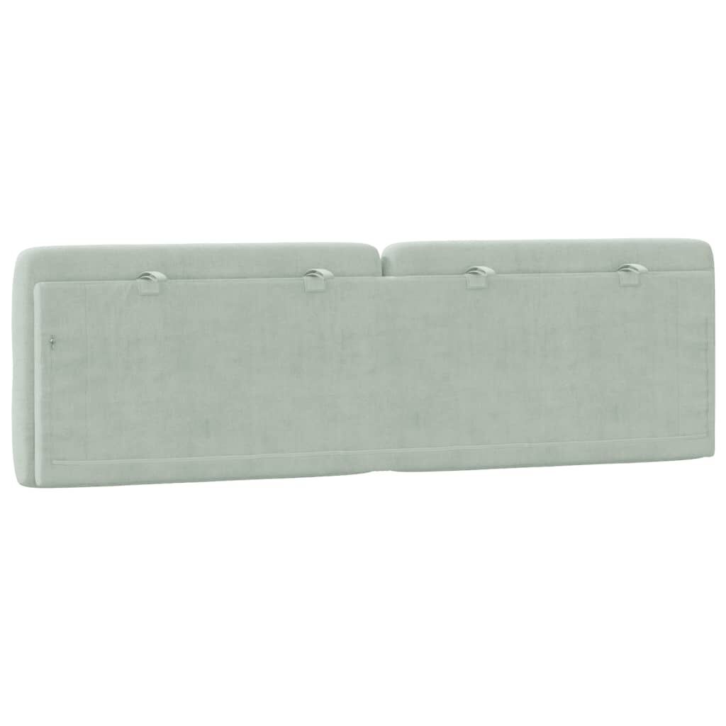 vidaXL Headboard Cushion Light Grey 152 cm Velvet