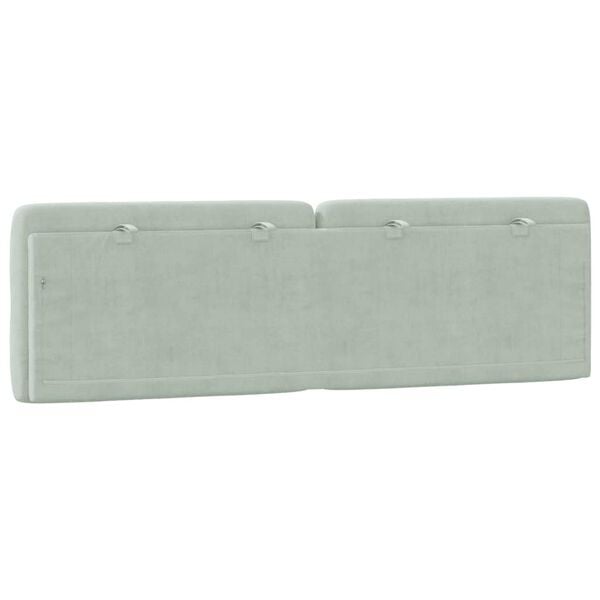 vidaXL Headboard Cushion Light Grey 152 cm Velvet