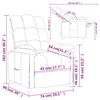 vidaXL Recliner Chair Cream Fabric