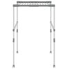 vidaXL Laundry Dryer 83x(50-55)x(40-85) cm Aluminium