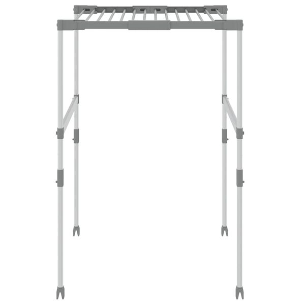 vidaXL Laundry Dryer 83x(50-55)x(40-85) cm Aluminium