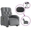 vidaXL Electric Stand up Massage Recliner Chair Grey Faux Leather