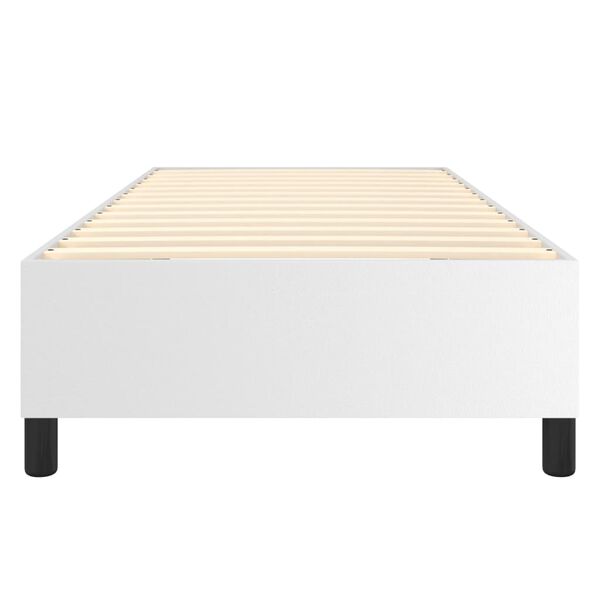 vidaXL Bed Frame without Mattress White Twin XL Faux Leather (US Only)