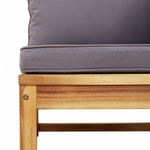 vidaXL Garden Sofa with Cushions Solid Wood Acacia