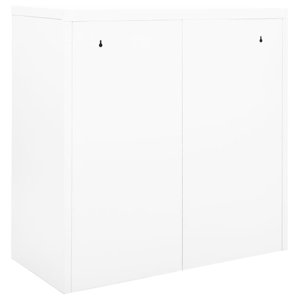 vidaXL Sliding Door Cabinet White 90x40x90 cm Steel