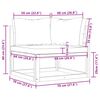 vidaXL Sectional Corner Sofa & Dark Grey Cushion Solid Acacia Wood