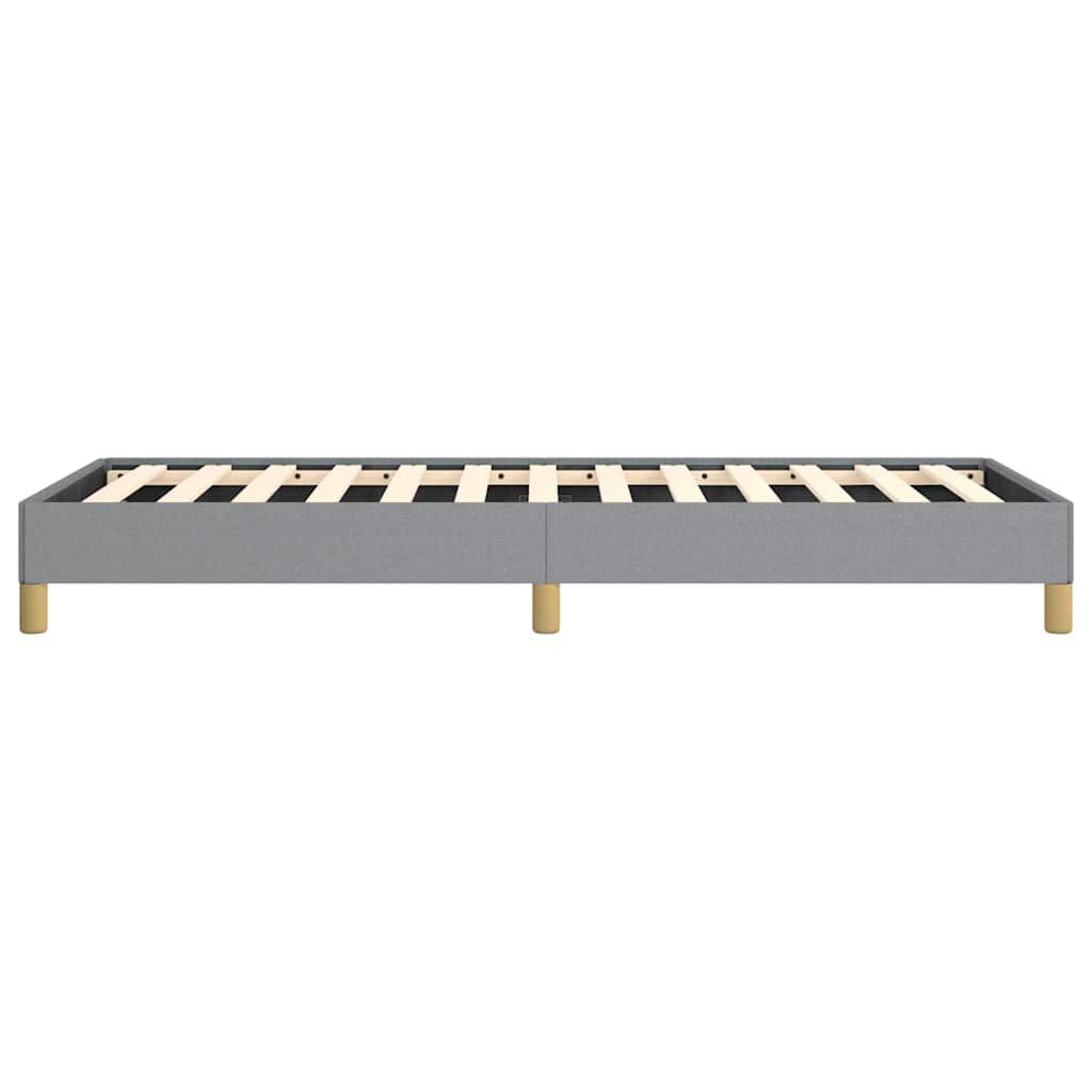 vidaXL Bed Frame without Mattress Light Grey 100x190 cm Twin Fabric
