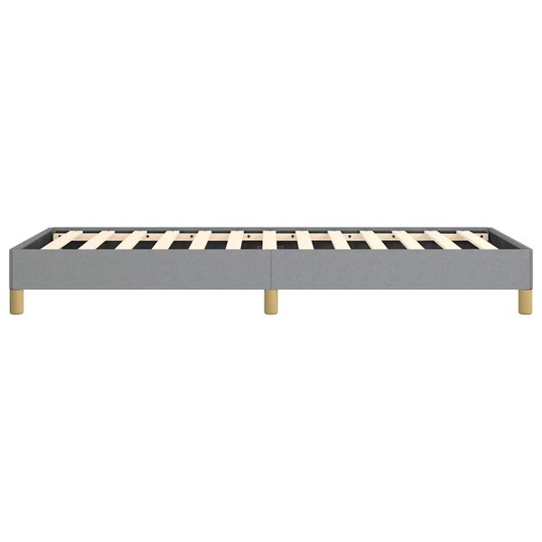 vidaXL Bed Frame without Mattress Light Grey 100x190 cm Twin Fabric