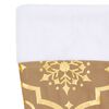 vidaXL Luxury Christmas Tree Skirt with Sock Yellow 90 cm Fabric