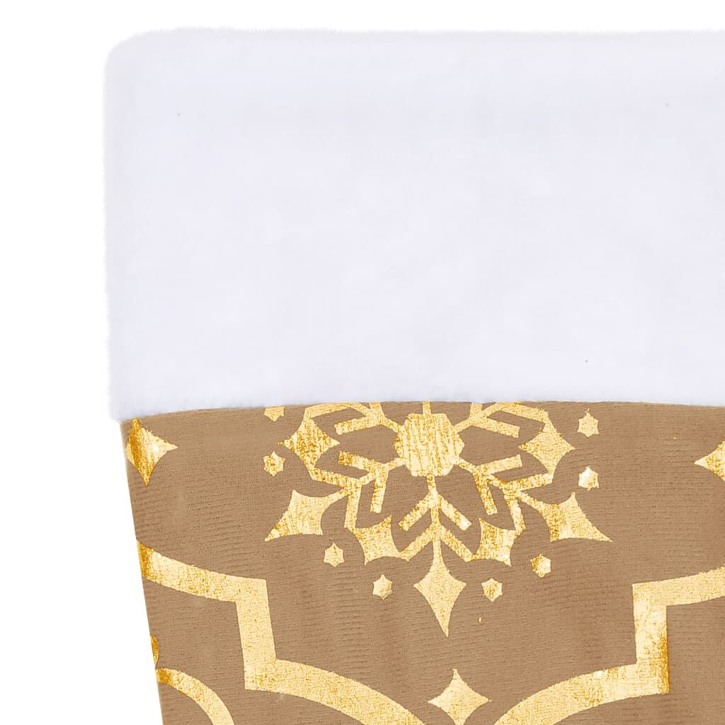 vidaXL Luxury Christmas Tree Skirt with Sock Yellow 90 cm Fabric