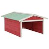 vidaXL Robotic Lawn Mower Garage 72x87x50 cm Red and White Firwood