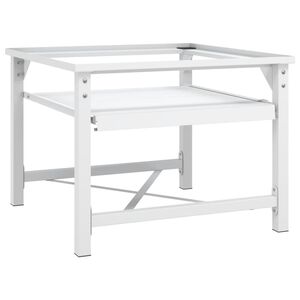 vidaXL Washing Machine Pedestal with Pull-Out Shelf White