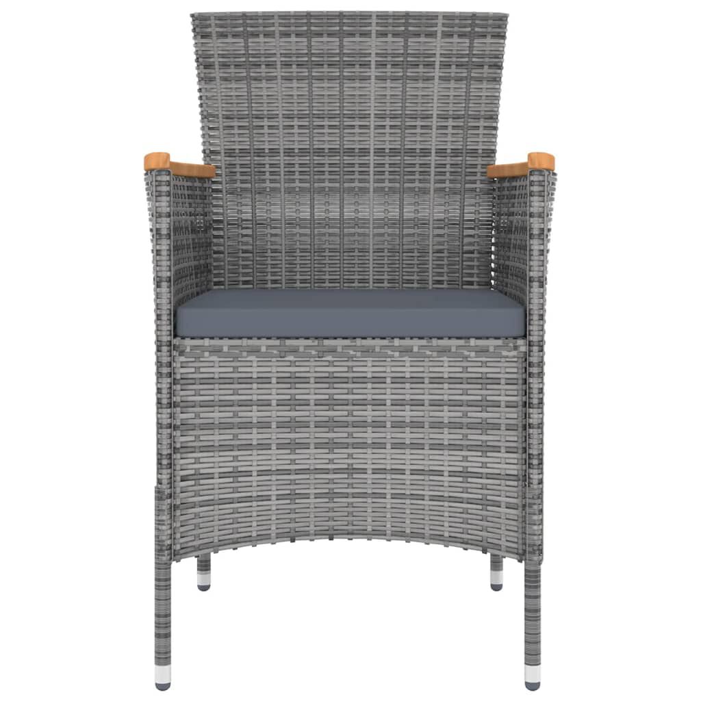 vidaXL 13 Piece Garden Dining Set with Cushions Grey