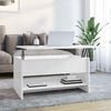vidaXL Coffee Table High Gloss White 80x50x40 cm Engineered Wood