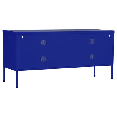 vidaXL TV Cabinet Navy Blue 105x35x50 cm Steel