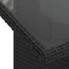 vidaXL Garden Sofa Set with Cushion 8 pcs Black Poly rattan