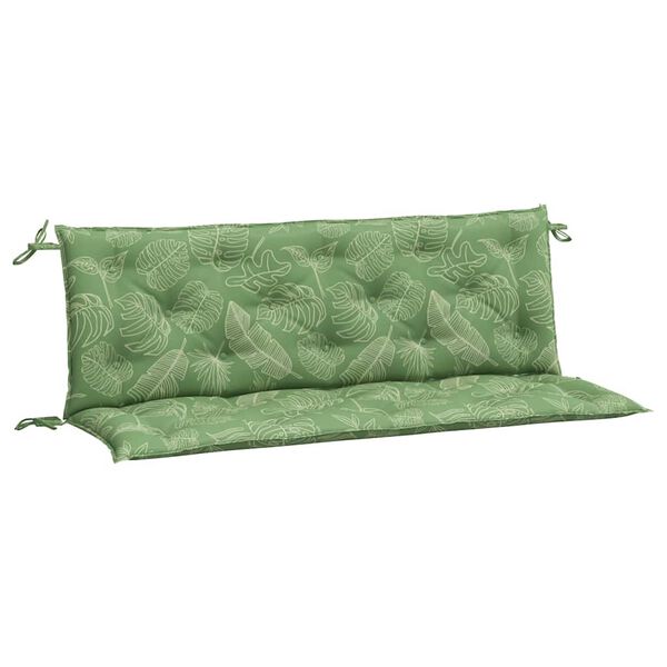 vidaXL Garden Bench Cushions 2pcs Leaf Pattern 150x50x7cm Fabric