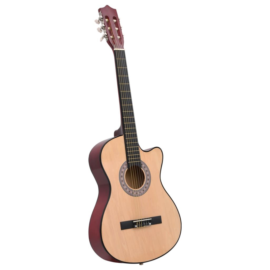 vidaXL 12 Piece Western Acoustic Cutaway Guitar Set with 6 Strings 38