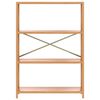 vidaXL 4-Tier Shelf 80x30x112 cm Solid Wood Oak
