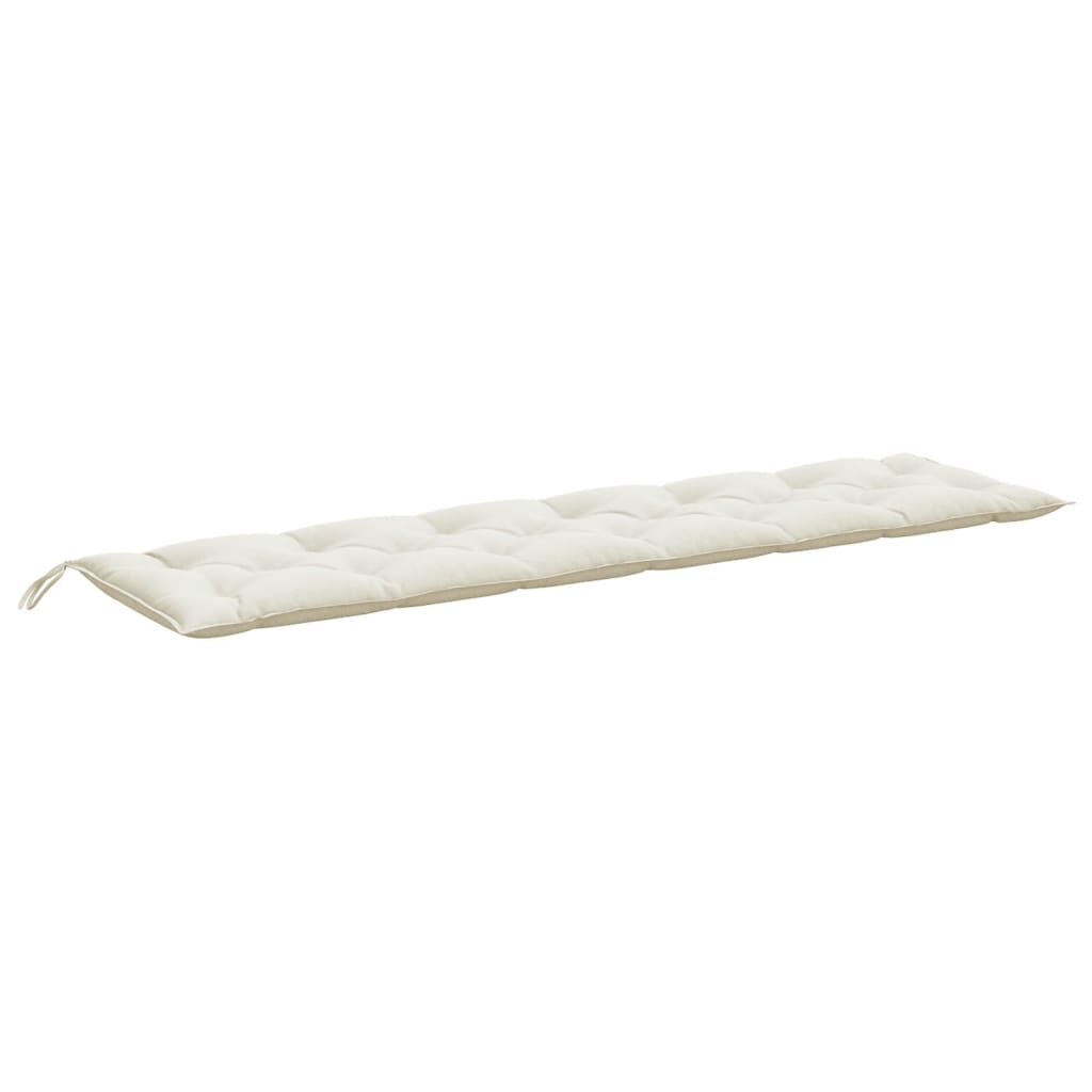 vidaXL Garden Bench Cushion Melange Cream 200x50x7 cm Fabric