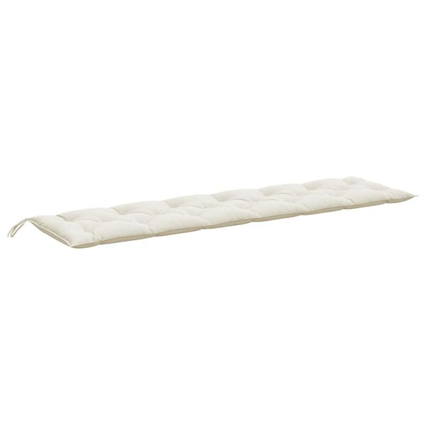 vidaXL Garden Bench Cushion Melange Cream 200x50x7 cm Fabric