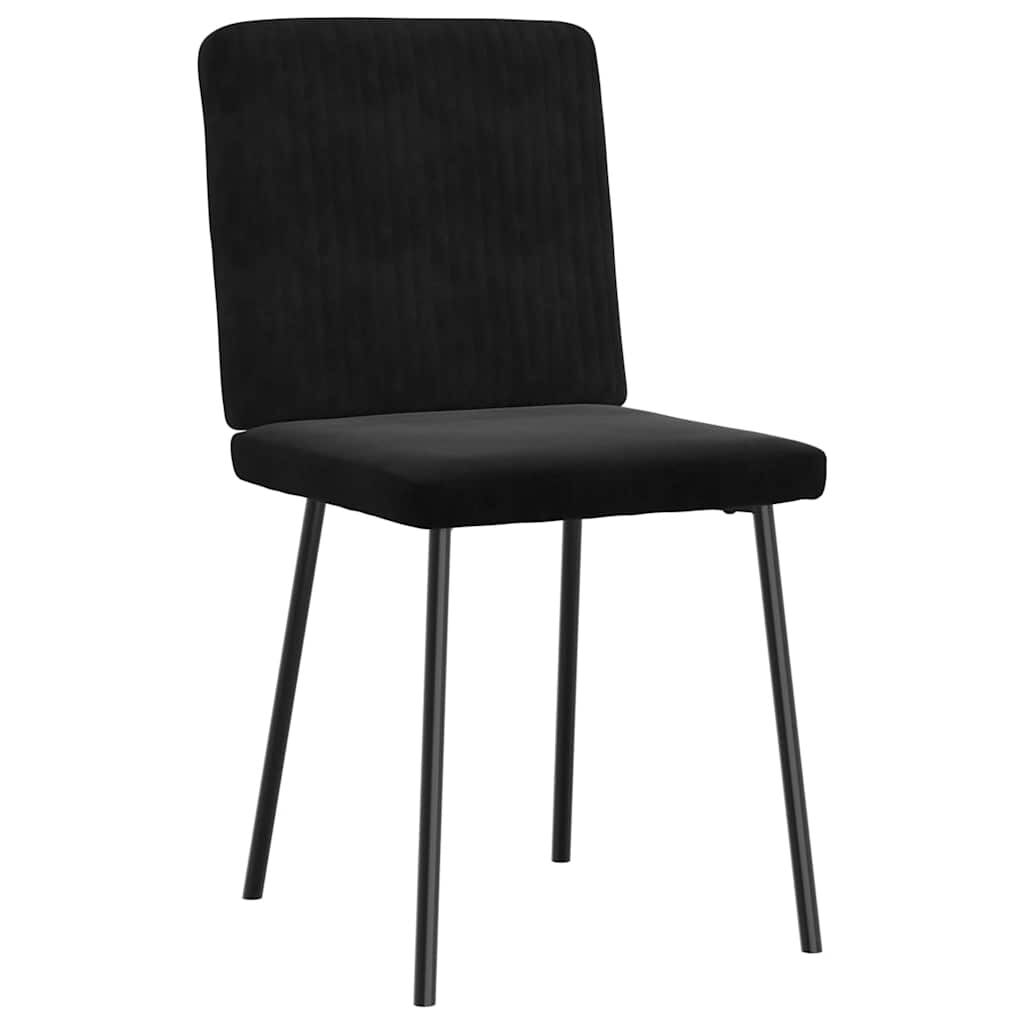 vidaXL Dining Chairs 2 pcs Black Velvet