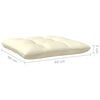 vidaXL Garden Footstool with Cream Cushion Solid Pinewood