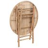 vidaXL 5 Piece Folding Outdoor Dining Set with Cushions Bamboo