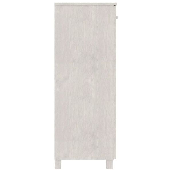 vidaXL Shoe Cabinet HAMAR White 85x40x108 cm Solid Wood Pine