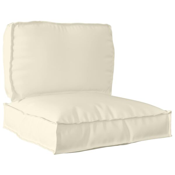 vidaXL Pallet Cushion Set 2 pcs Cream Oxford Fabric