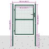 vidaXL Fence Gate Steel 100x125 cm Green
