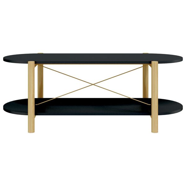 vidaXL Coffee Table Black 110x48x40 cm Engineered Wood