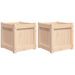 vidaXL Garden Planters 2 pcs Solid Wood Pine