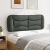 vidaXL Headboard Cushion "Hvar" Dark Grey 137 cm Double Fabric
