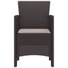 vidaXL Garden Chair 2 pcs Brown 53 x 49 x 85 cm PP