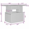 vidaXL Garden Dining Set Manual 7 pcs Grey and Navy 100 x 55 x 73 cm