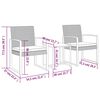 vidaXL 3 piece Garden Dining Set with Cushions Black PP Rattan