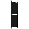 vidaXL 3-Panel Room Divider Black 150x180 cm Fabric