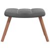 vidaXL Rocking Chair with a Stool Dark Grey Velvet