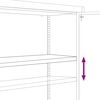 vidaXL Office Cabinet with 2 Doors Grey 90 cm Steel