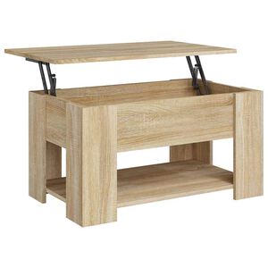 vidaXL Coffee Table Sonoma Oak 79x49x41 cm Engineered Wood