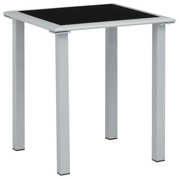 vidaXL Sun Loungers 2 pcs with Table Aluminium Cream
