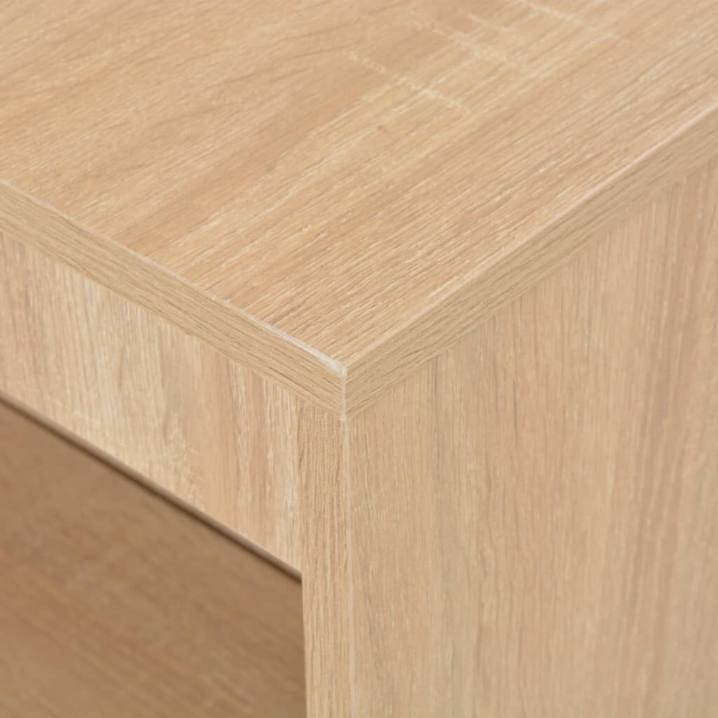 vidaXL Bar Table with Shelf Oak 110x50x103 cm