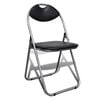 vidaXL Folding Dining Chairs 6 pcs Black Faux Leather and Steel