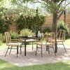 vidaXL Garden Dining Set 5 pcs Brown Poly Rattan