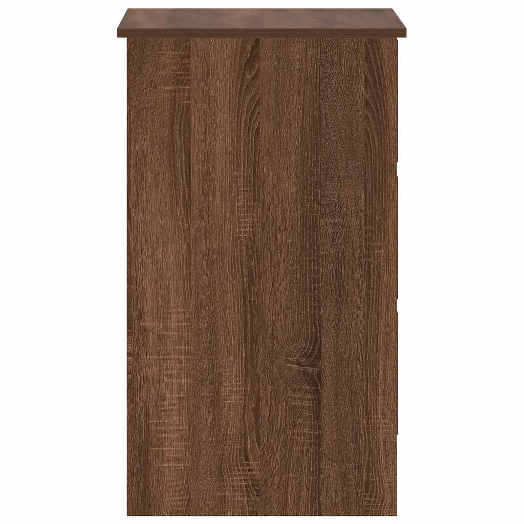 vidaXL Desk Brown Oak 90x45x76 cm Engineered Wood