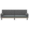 vidaXL Sofa Bed with Armrests Dark Grey Fabric