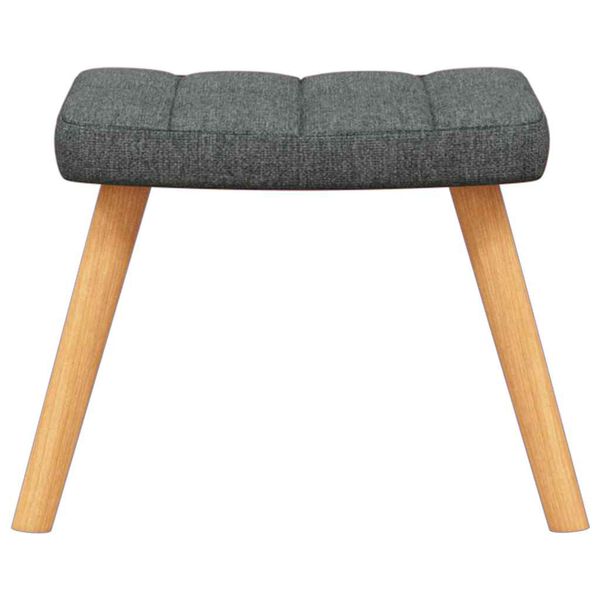 vidaXL Rocking Chair with a Stool Dark Grey Fabric